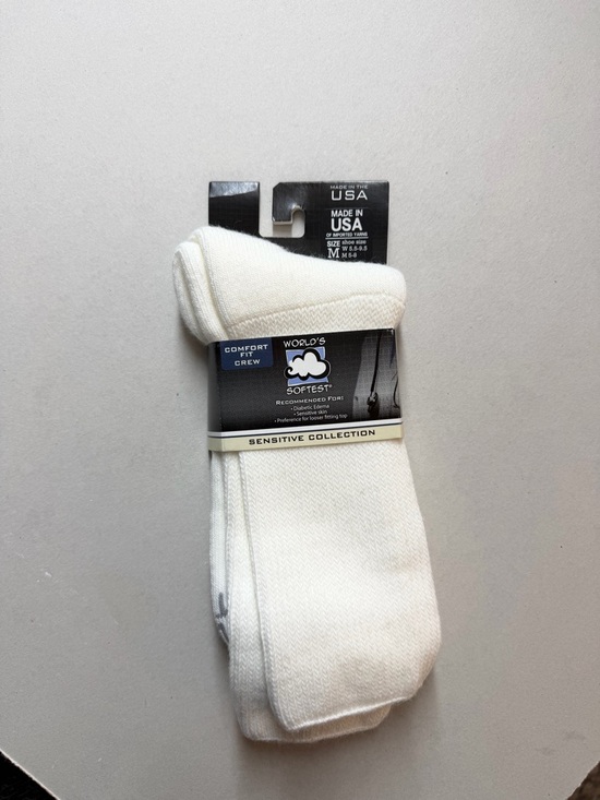 World's Softest Accessories - WSS White Crew/Slouch Socks
